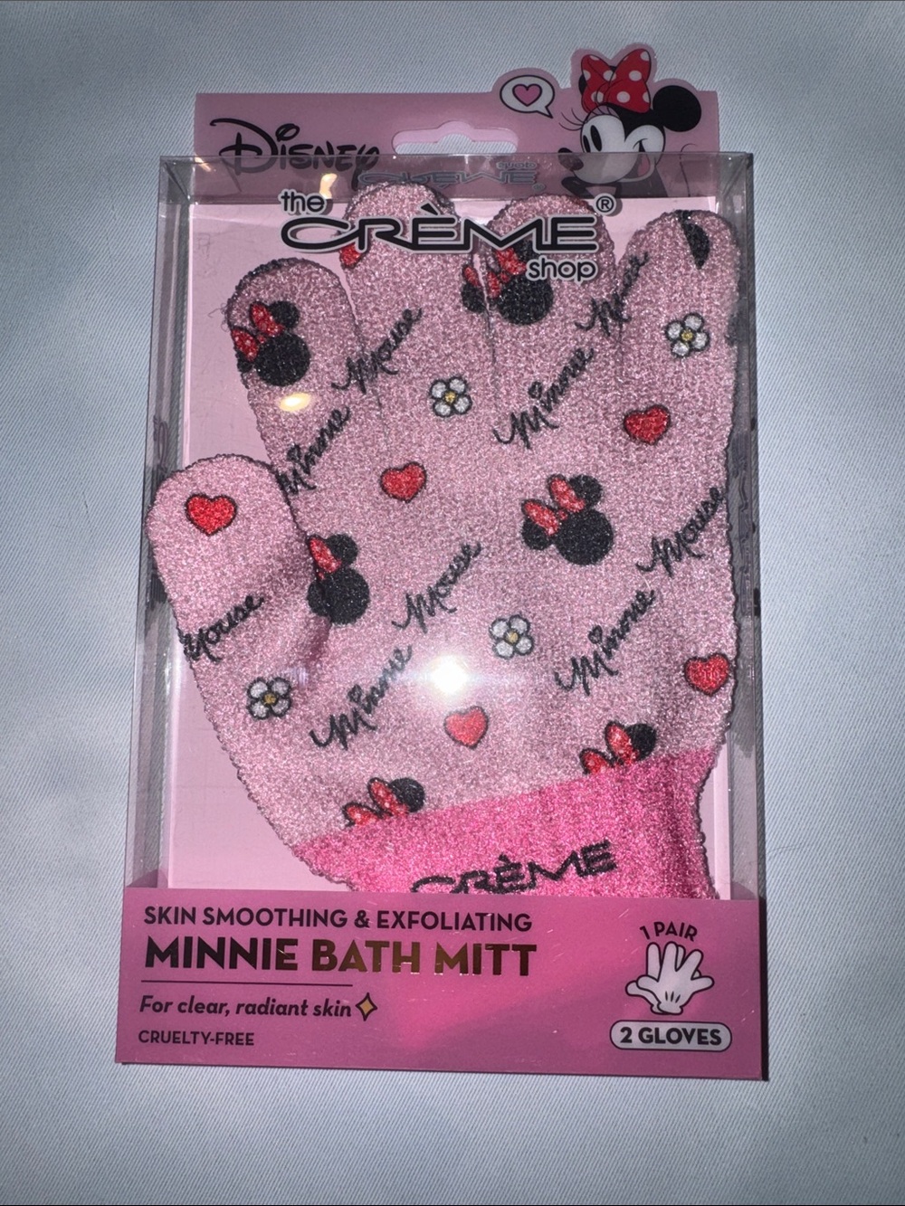 Disney Minnie Mouse Pink Exfoliating Bath Mitt